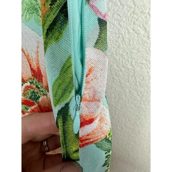 Revamped Women's Flare Pants Size Medium Multicolor Floral Hippie Boho Sheer - Picture 11 of 14